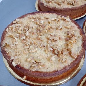 Tarta de manzana con streusel
